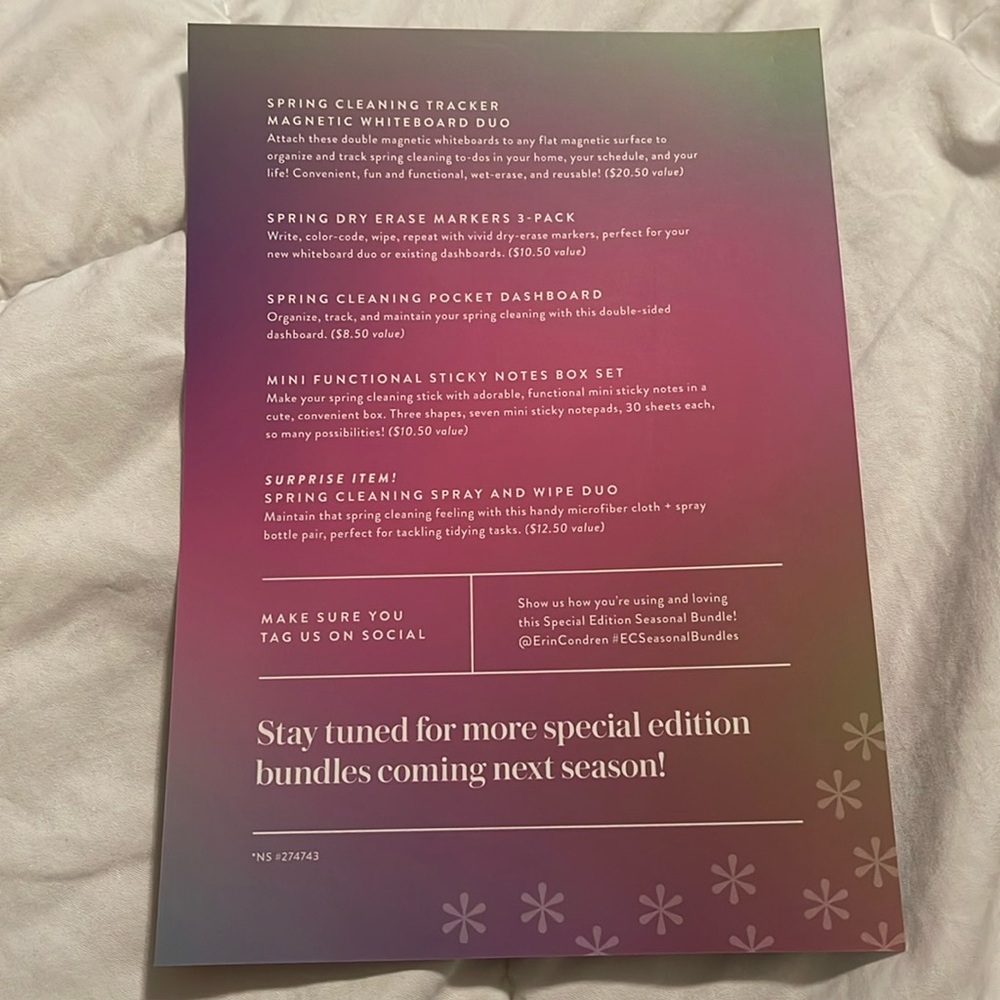Erin Condren new spring cleaning surprise bundle - Picture 3 of 3